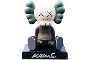 HILLOLY Kaws Shaking Head Car Decoration, Hilloy Kaws Figurine, Kaws Figurine Car Accessories Action Figure Ornaments Shaking Head Doll Hand-Made Model Mobile Phone Holder 11.5 cm