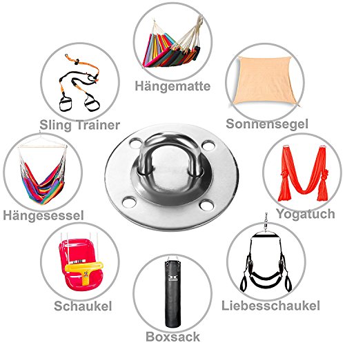 Ganchos de techo con mosquetón y mosquetón de acero inoxidable, Techo