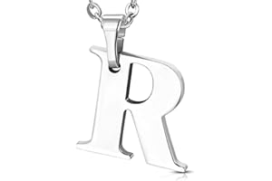 TATA GISÈLE Ciondolo alfabeto in acciaio inossidabile argentato - Lettera capitale