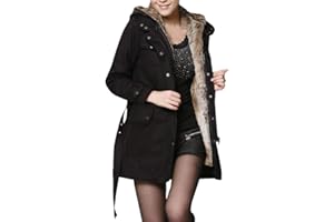 757 Cappotto Invernale da Donna Elegante Piumino Pelliccia Giacca Donna Invernale Lungo Trench Giubbotto Giubbino Donna Invernale