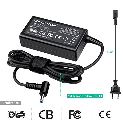 [TUV GS LISTED] HUIKEYUAN 65W Laptop Ladegerät AC-Netzteil für HP 215, 240 G2, 242 G1, 245 G2, 250 G2, 255 G2; HP Pavilion 14t 14z 15t 15z 17z 17t Touch; Kompatibel mit P/N. 693715-001, 714158-001, 714657-001, 710412-001, AD9043-022G2, PA-1650-34HE PA-1121-62HE 719309-001 719309-003 721092-001 740015-001 PPP009L - 2