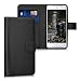 Produktbild kwmobile Wallet Case Hülle für HTC Desire 628 dual SIM - Cover Flip Tasche mit Kartenfach und Ständerfunktion in Schwarz
