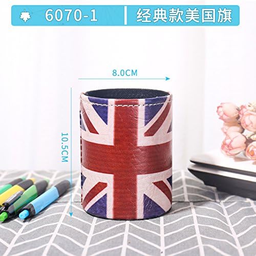 JWBT European style retro pen creative fashion cute desktop decoration simple circular multifunctional storage box for students,Classic American flag