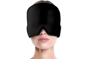 Alivio Para Migraña,Gorro De Gel Frío,Gorro De Gel Frio Migraña,Reutilizable De Compresas Frias Y Calientes,Negro,Kiuiom