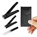 AMTOK Nail Clippers Set Stainless Steel Fingernail Toenail Clippers Cutters with Nail File (Black)