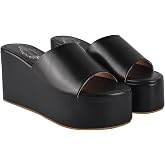 Shoetopia Women’s Stylish Platform Wedge Heels – Slip-On Comfortable Casual Party Comfortable FootWear Sandals