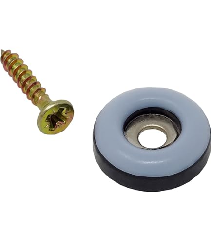 Salvapavimento Casa Ufficio Feltrini Teflon Goodway Per Mobili - 16 Pezzi 25mm Con Viti Per Protezione Pavimenti Feltrini Con Vite 3.5mm - 12