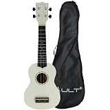Vault UK-003 Soprano Colourful Ukulele 21 inch With Gig-Bag - White: 