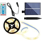 UpWay G&uuml;neş Enerjili Solar Aydınlatma RGB 3 Metre Silikonlu Şerit LED Ev Bah&ccedil;e S&uuml;sleme Dekor
