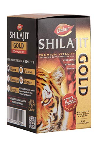 Dabur Shilajit Gold for Strength, Stamina and Power - 20 Capsules RS.312.00