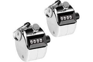 KAIAIWLUO Handzähler Zähler,2 PCS 4-Stellige Zähler Klicker Fingerzähler Digital Zähler Klicker Zähler Klicker Counter Hand-Hlick-Zähler für Personenzähler Coaching Stricken Golf und Reihenzähler