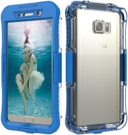 MOONCASE Galaxy Note 5 Waterproof Case, Waterproof Shockproof Snowproof Dustproof Durable Full-body Sealed Protection Case Cover for Samsung Galaxy Note 5 Blue