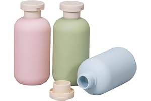 UINOFER Quetschflaschen Reiseflaschen, Shampoo Flaschen zum Befüllen, HDPE Auslaufsicher Reise Container für Shampoo, reise shampoo behälter für Shampoo, Cremes, Lotion, Toilettenartikel (D 3Pcs, 300ML)