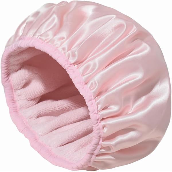 Satin-Duschhaube Wasserdicht – Doppellagig, Elastisch, Für Locken & Gefärbtes Haar