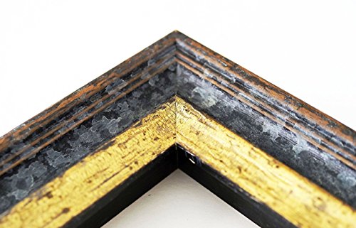 Spiegel Wandspiegel Badspiegel Flurspiegel Garderobenspiegel – Über 200 Größen – Trento Schwarz Gold 5,4 – Außenmaß des Spiegels 30 x 80 – Wunschmaße auf Anfrage – Antik, Barock - 4