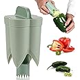 Pepper Seed Corer Remover, 2024 New 2 in 1 Bell Pepper Easy to Use Durable Core Remover Corer Fruit Corers Corer Tool for Vegetables for Pineapple Pear Kitchen Gadget (1)