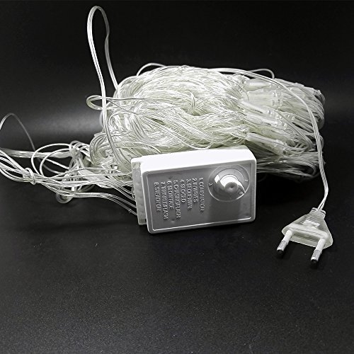 Salcar LED Lichternetz 3*2 Meter für Weihnachten Deko Party Festen, Innen, 8 Lichtwechselprogramme (Warmweiß) - 6