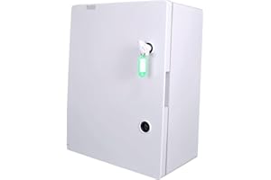 RoadEu – Caja de distribución mural IP65 400x500x245mm – Armario eléctrico estanco con cierre, prensaestopas, guía DIN y placa metálica – Para instalaciones técnicas y exteriores