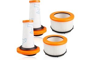 LHYNEE Recambios para filtros de aspirador para Rowenta X-FORCE FLEX 9.60 y X-NANO ESSENTIAL RH20xx RH2078 RH2037 RH2038 RH2039 RH20C2, 2 Filtros de espuma + 2 Filtros de motor para ZR009010, ZR009012