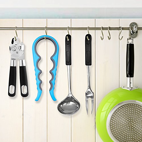 VOOPII Multi-Purpose Dosenöffner&Deckelöffner (2 Stücke), Edelstahl mechanischer sichere Sicherheitsdosenöffner Flaschöffner Rutschfestigkeit 4 in 1 Gerät Multifunktions Öffner - 5