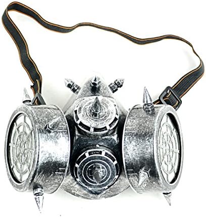 MaskIt Silver Steam Punk Gas Mask