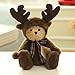 Produktbild YunNasi Luxus Netter und knuddeliger kleiner Teddybär mit Reindeer Bekleidung Baby Plüsch Super Soft Spielzeug Puppe Kuscheltier Plüschtier mit Kostüm Sitzen 35CM Geschenk Geburtstag
