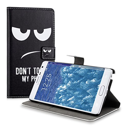 kwmobile Funda para Samsung Galaxy Note Edge - Carcasa de  Cuero sint  tico  con dise  o Don t Touch my Phone - Case con  Tarjetero 