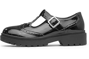 Lilley Girls Black Patent T-Bar Shoe