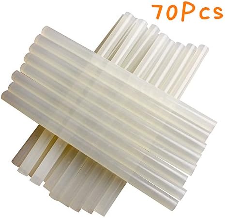 MAIKEHIGH All Purpose Stick Glue Sticks- Clear 0.27" (7mm) D, 3.94" (100mm)L- 70 Sticks per Bag- For 20 W Hot Glue Gun