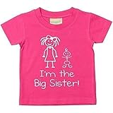I'm The Big Sister Pink Tshirt Baby Toddler Kids Available in Sizes 0-6 Months to 14-15 Years New Baby Sister Gift