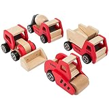 Ultrakidz Baustellenfahrzeuge aus Holz, im 4er-Set