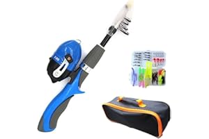 Zoegneer Juego de caña de pescar para niños, carrete de pesca para padres e hijos para viajes