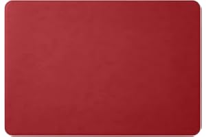 Eglooh - Herms - Sous main Bureau en Cuir Rouge Ferrari cm 65x45 - Coutures Artisanales et Angles Ronds - Made in Italy