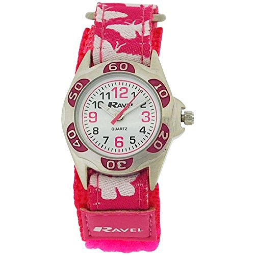 Ravel Mdchenuhr weies Zifferbl., rosa/weies Schmetterlingsarmband R1507.33 Ravel Mdchenuhr weies Zifferbl., rosa/weies Schmetterlingsarmband R1507.33