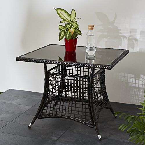 Ultranatura Poly-Rattan Glastisch mit Seitenteilen – Bild 7