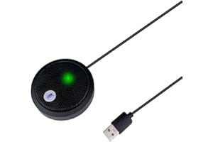 Fyvadio USB Mikrofon, Desktop PC Mikrofon, Stummschalttaste mit LED-Anzeige, Geräuschunterdrückung, Omnidirektionales Kondensator-Mikrofon für PC, Plug & Play, kompatibel mit Mac OS X und Windows