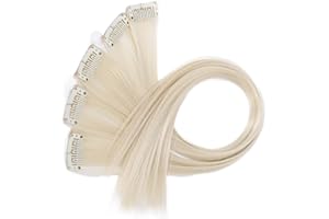 CAISHA by PRETTYSHOP 60cm Kolorowe Pasemka Podkre?la Klip W Przed?u?eniu Przed?u?anie W?osów Proste D?ugie W?osy Blond BST129