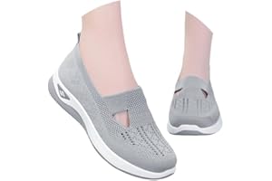 ZUOYUE Chaussure De Sport Femme Orthopédiques Mode Air Running Course Chaussures sans Lacet Ete Outdoor Casual Mesh Respirant Confort Legere Sneakers Chaussures De Marche AntidéRapantes à Coussin