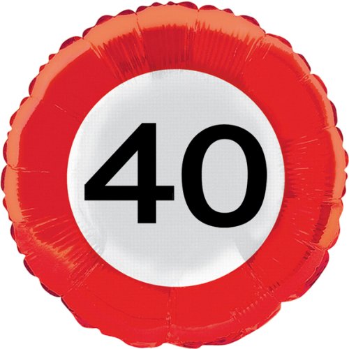 Folien Ballons Verkehrszeichen Schild