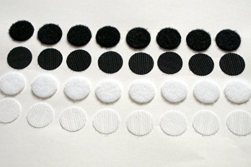 Preisvergleich Produktbild 100x13mm Klettpunkte 50 Klebepunkte 50 Klettpunkte Schwarz