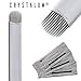 CRYSTALUM® Premium Eyebrow Microblading Kit 12 Pins U SHAPE - Semi Permanent Makeup Set - Disposable Blades Tattooing Needle Pins - Sterilized Medical Grade Stainless Steel - Professional Care (5 BLADES)