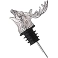 Versatore per Vino Testa di Cervo Versatore Liquore in Acciaio Inossidabile Aeratore per Vino con Testa di Cervo,Bottiglie Vi