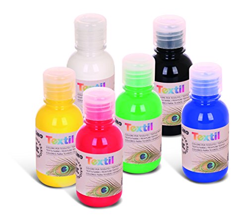 permanente Textilfarbe,125 ml, für Kinder geeignet, Flasche mit Dosierverschluss, Airbrush / Spray -fähig (violett) - 3