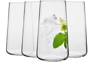 KROSNO Dricksglas, 4 x 600 ml, Infinity-kollektionen | Tål maskindisk, Stor kapacitet, För vatten juice cocktails och kalla d