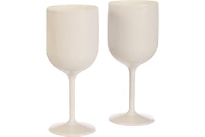 Mojito Design Box Verres à Pied, Plastique, Blanc, 0.45 litres, 2 pièces