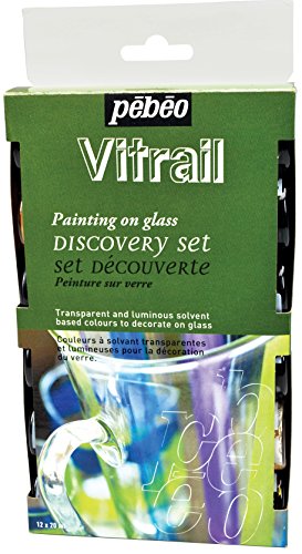 Pébéo Vitrail Set découverte de 12 tubes de Peinture 20ml Assorties