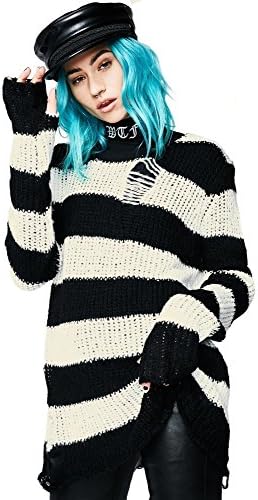 Current Mood Lost Cause Striped Sweater S