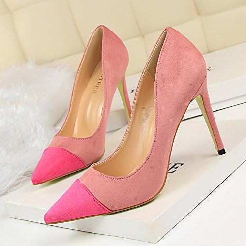 Xue Qiqi High-heeled shoes with ultra-thin and light nozzle tip satin stitching color video thin night Women's singles shoes