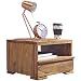 Produktbild WOHNLING Nachttisch Massiv-Holz Sheesham Nacht-Kommode 30 cm 1 Schublade Ablage Nachtschrank Landhaus-Stil Echt-Holz Nachtköstchen dunkel-braun Nacht-Konsole Natur-Produkt Schlafzimmer-Möbel Unikat
