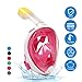 Produktbild Schnorchel Set Profi, 2018 Neue Version Meerblick 180 Full Face Schnorchel Maske hydro-swim Maske komfortabel Ocean Schwimmen Maske, Anti-Fog auslaufsicheres Design easybreath Schnorchel-Set für Erwachsene Youth, rose, S/M